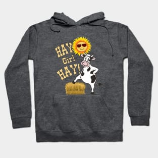 Hay Girl Hay Heifer Funny Cow Hoodie